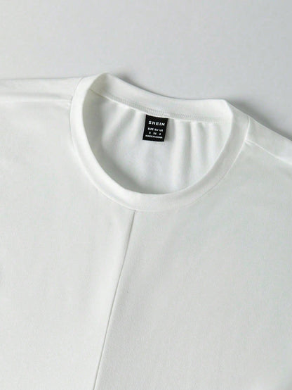 Plus Size Women Summer Simple Solid Color Round Neck Criss-Cross Hem Top