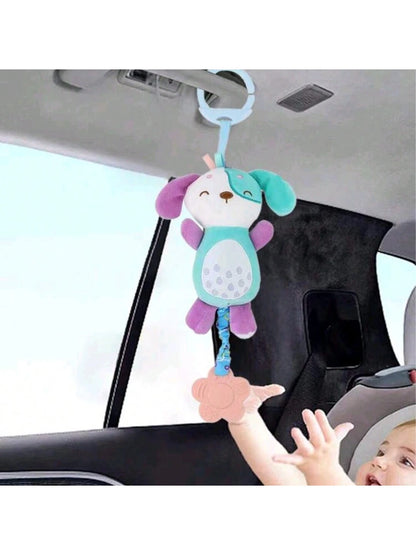 Plush Baby Toy With Portable Hanging Ring Chimes Toy- Baby Stroller Chimes Plush Rattle Doll, Suitable For Car Seat, Random Color Accessories