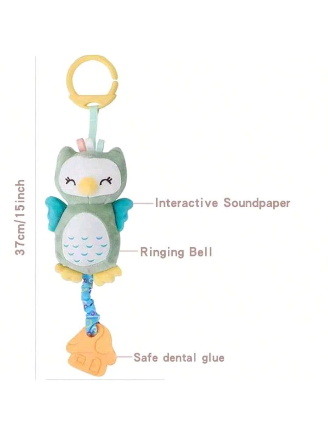 Plush Baby Toy With Portable Hanging Ring Chimes Toy- Baby Stroller Chimes Plush Rattle Doll, Suitable For Car Seat, Random Color Accessories