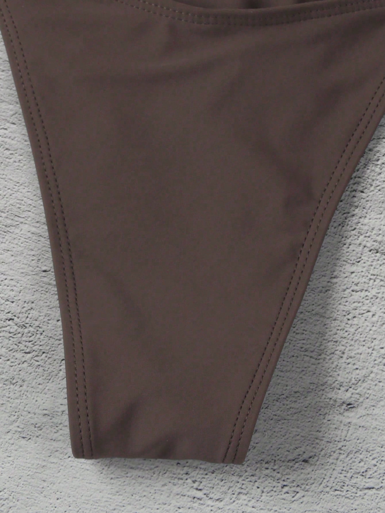 Polovedo Official New Brown Solid Color Tie-Up Bikini Set, Elegant Sexy Beach Holiday Party Swimwear For Women Vacation Summer
