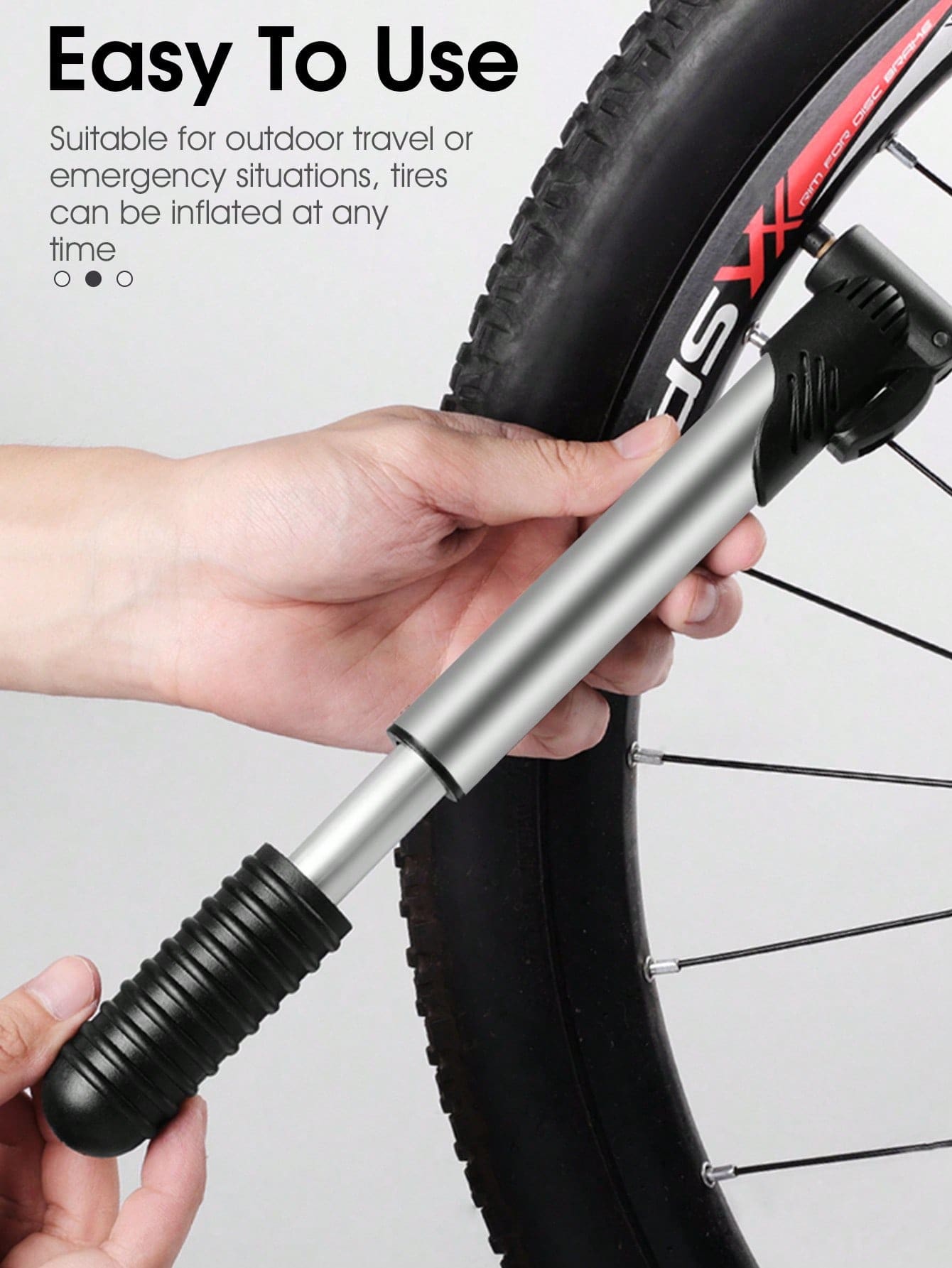 Portable Mini Pump- Perfect For Mountain Biking, Road Biking, Basketball & Soccer!