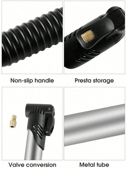 Portable Mini Pump- Perfect For Mountain Biking, Road Biking, Basketball & Soccer!