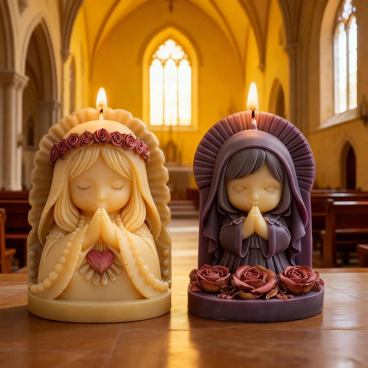 Praying Angel Silicone Mold- "Sacred Blessing" DIY Candle, Resin, Soap Making Mold, Easy Demold
