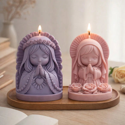 Praying Angel Silicone Mold- "Sacred Blessing" DIY Candle, Resin, Soap Making Mold, Easy Demold