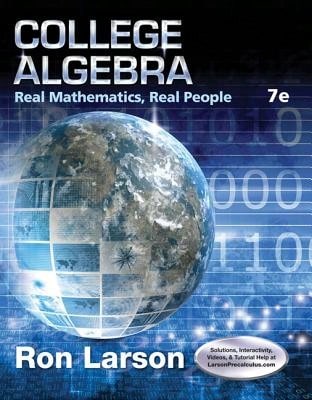 Pre-Owned College Algebra: Real Mathematics, Real People (Hardcover) By Professor Ron Larson