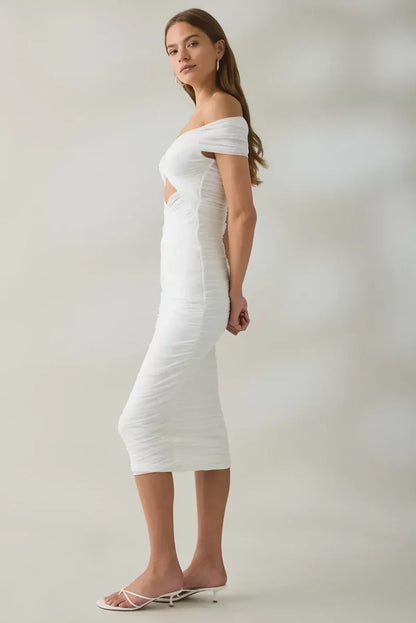 Priah Midi Dress - Ivory