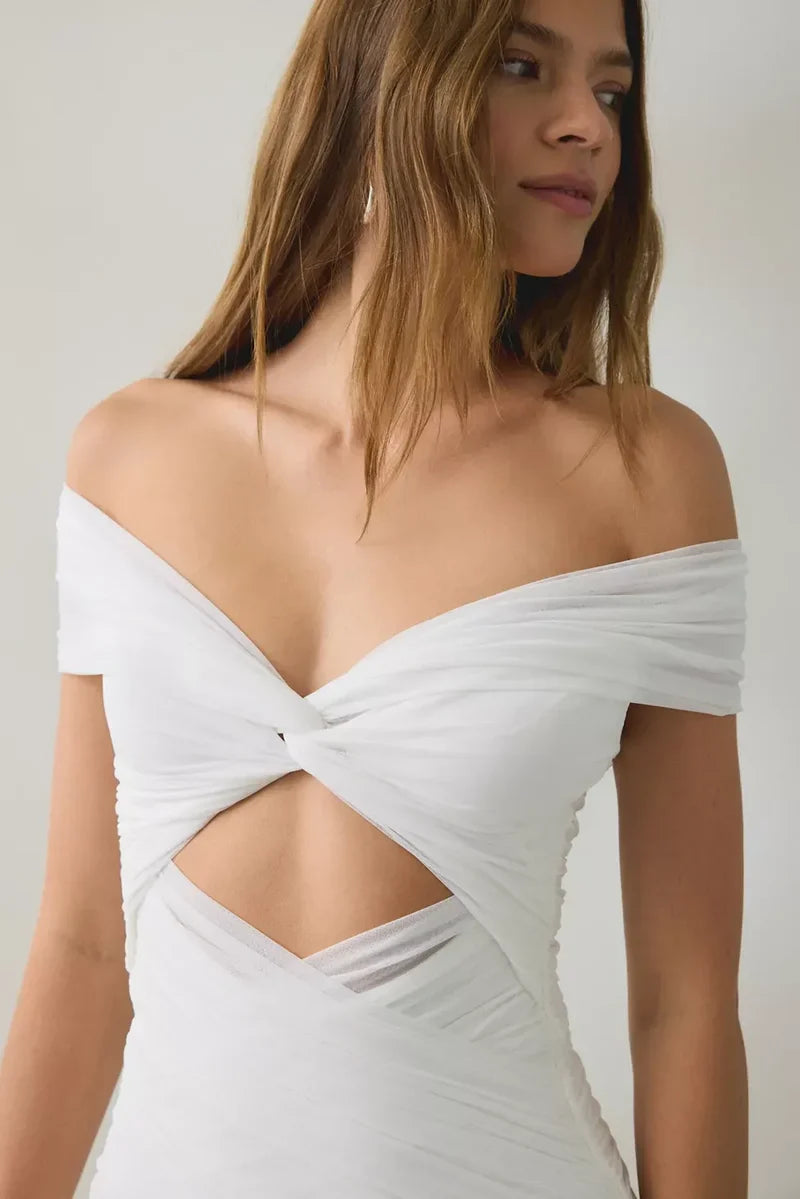 Priah Midi Dress - Ivory