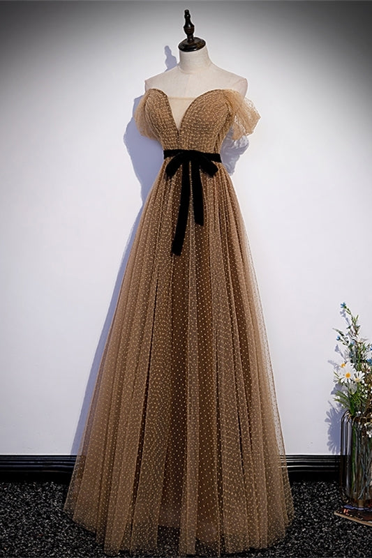 Princess Off the Shoulder A-line Long Formal Dress