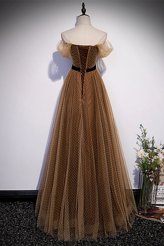 Princess Off the Shoulder A-line Long Formal Dress