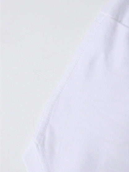 Printed With Tropical Sunset Patterns, Casual T-Shirt With Short Round Neck And Double-Sided Printed T-Shirt With Short Round Neck And Short Sleeves