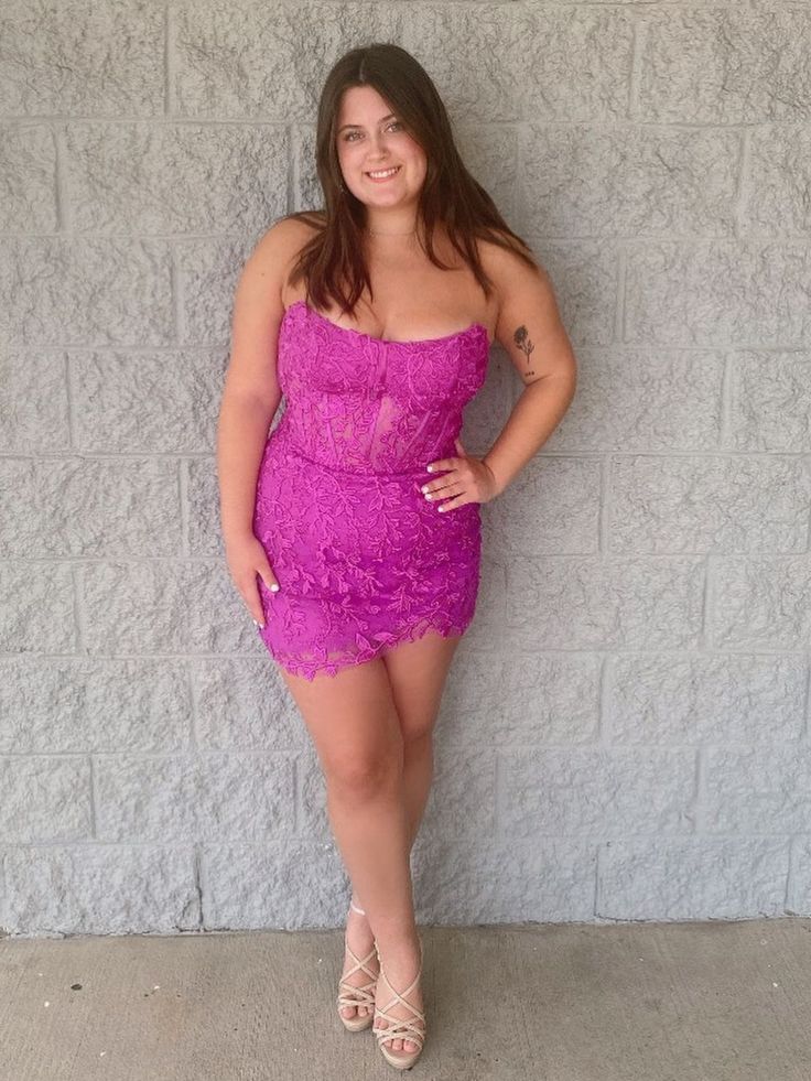 Purple Lace Homecoming Dresses Sleeveless Mini Graduation Dress Plus Size, AST1062