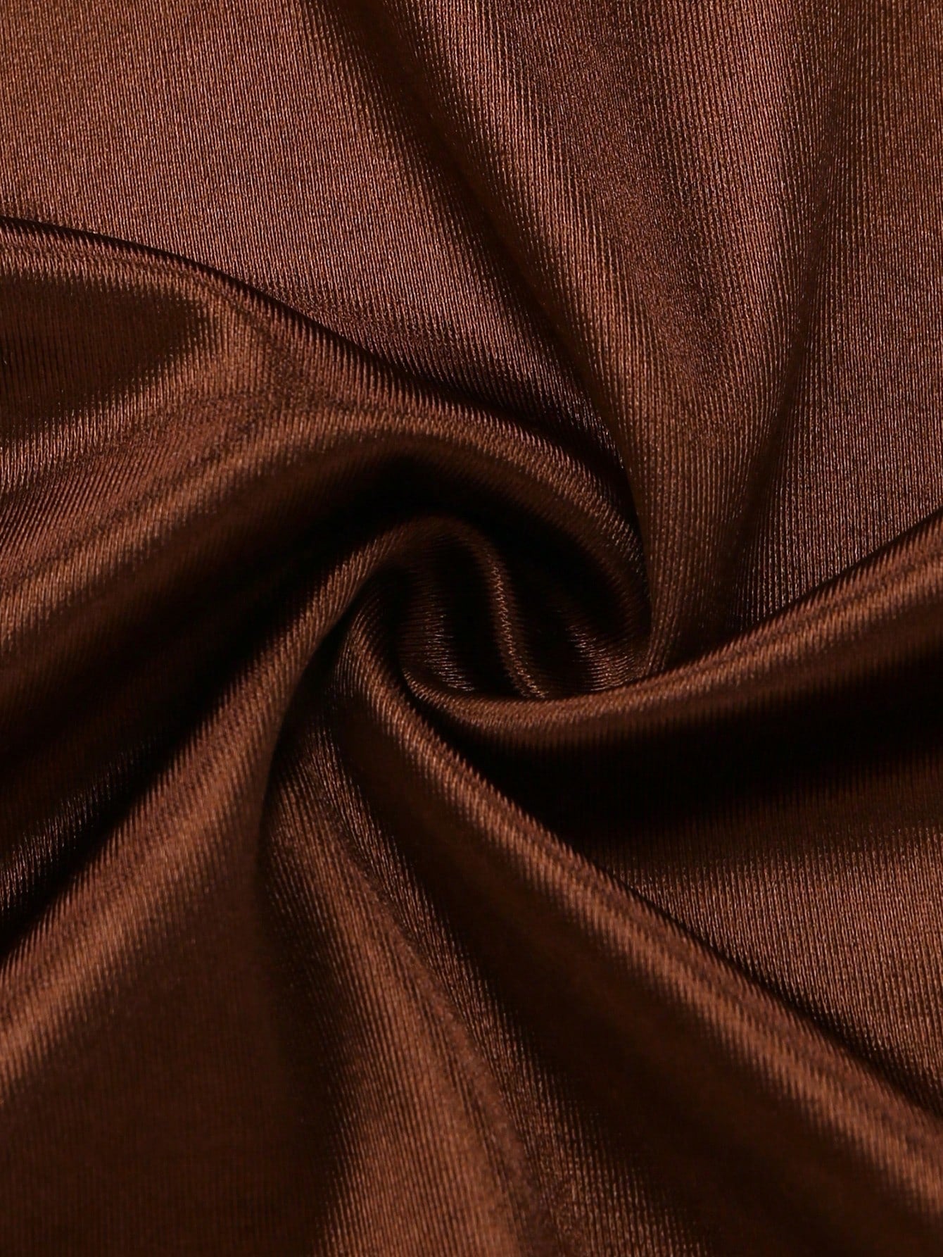 Qadelle Women's Satin High Neck Sleeveless Pleated Lace Trim Bodycon Dress,Coffee Brown,Summer,Elegant,Bar Party,Asymmetric Waist Shaping Party Dress
