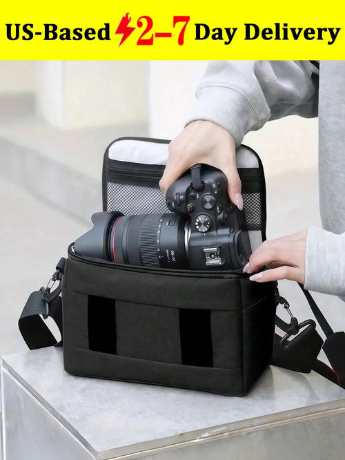 [Quick Local Shipping In The United States]1pc Black DSLR Camera Bag Handbags Nylon Shoulder Bag Camera Case Portable For Nikon Canon DSLR Camera/Waterproof DSLR Camera Bag For Canon(EOS R R10 R7 R6 R