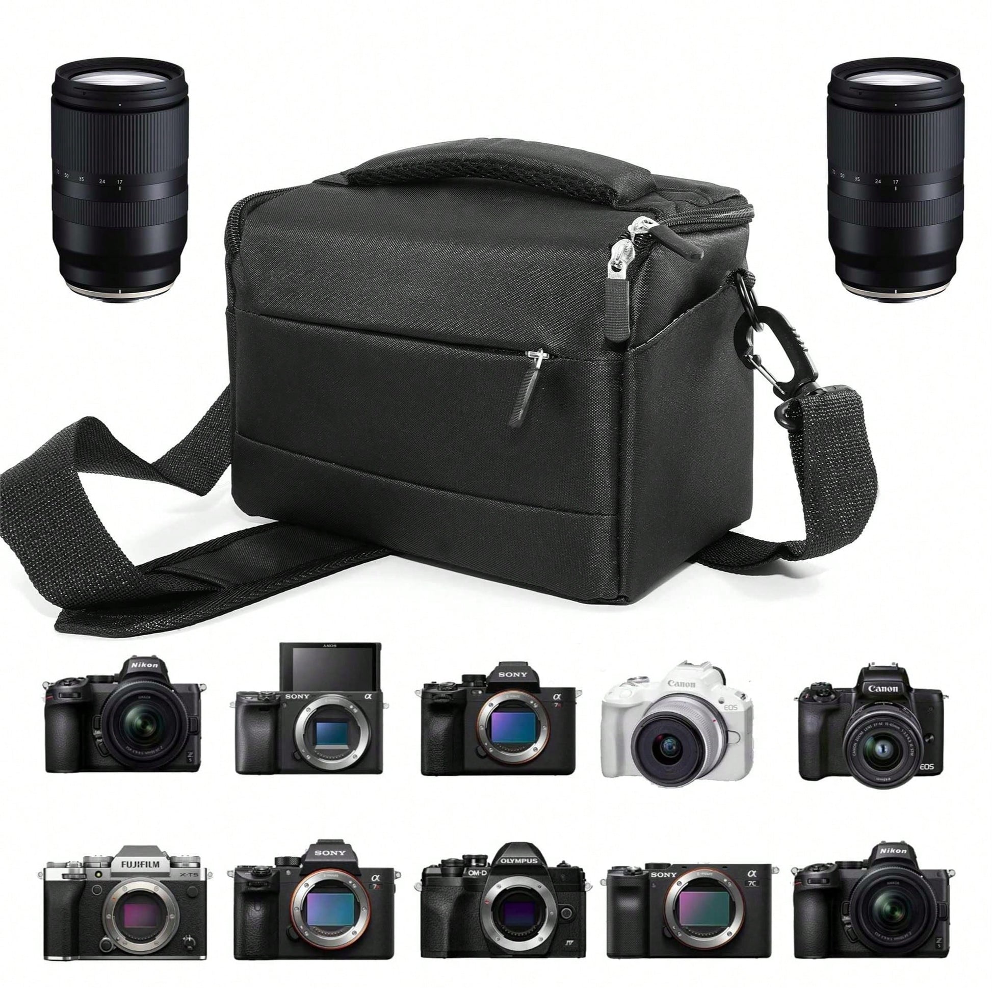 [Quick Local Shipping In The United States]1pc Black DSLR Camera Bag Handbags Nylon Shoulder Bag Camera Case Portable For Nikon Canon DSLR Camera/Waterproof DSLR Camera Bag For Canon(EOS R R10 R7 R6 R