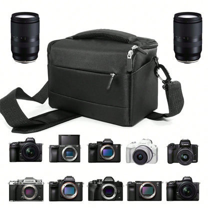 [Quick Local Shipping In The United States]1pc Black DSLR Camera Bag Handbags Nylon Shoulder Bag Camera Case Portable For Nikon Canon DSLR Camera/Waterproof DSLR Camera Bag For Canon(EOS R R10 R7 R6 R