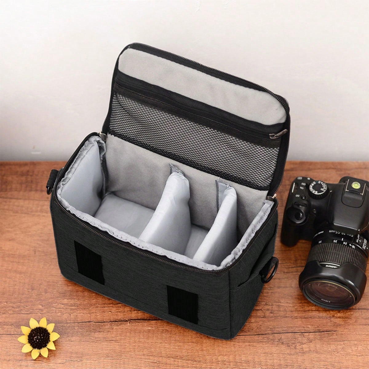 [Quick Local Shipping In The United States]1pc Black DSLR Camera Bag Handbags Nylon Shoulder Bag Camera Case Portable For Nikon Canon DSLR Camera/Waterproof DSLR Camera Bag For Canon(EOS R R10 R7 R6 R
