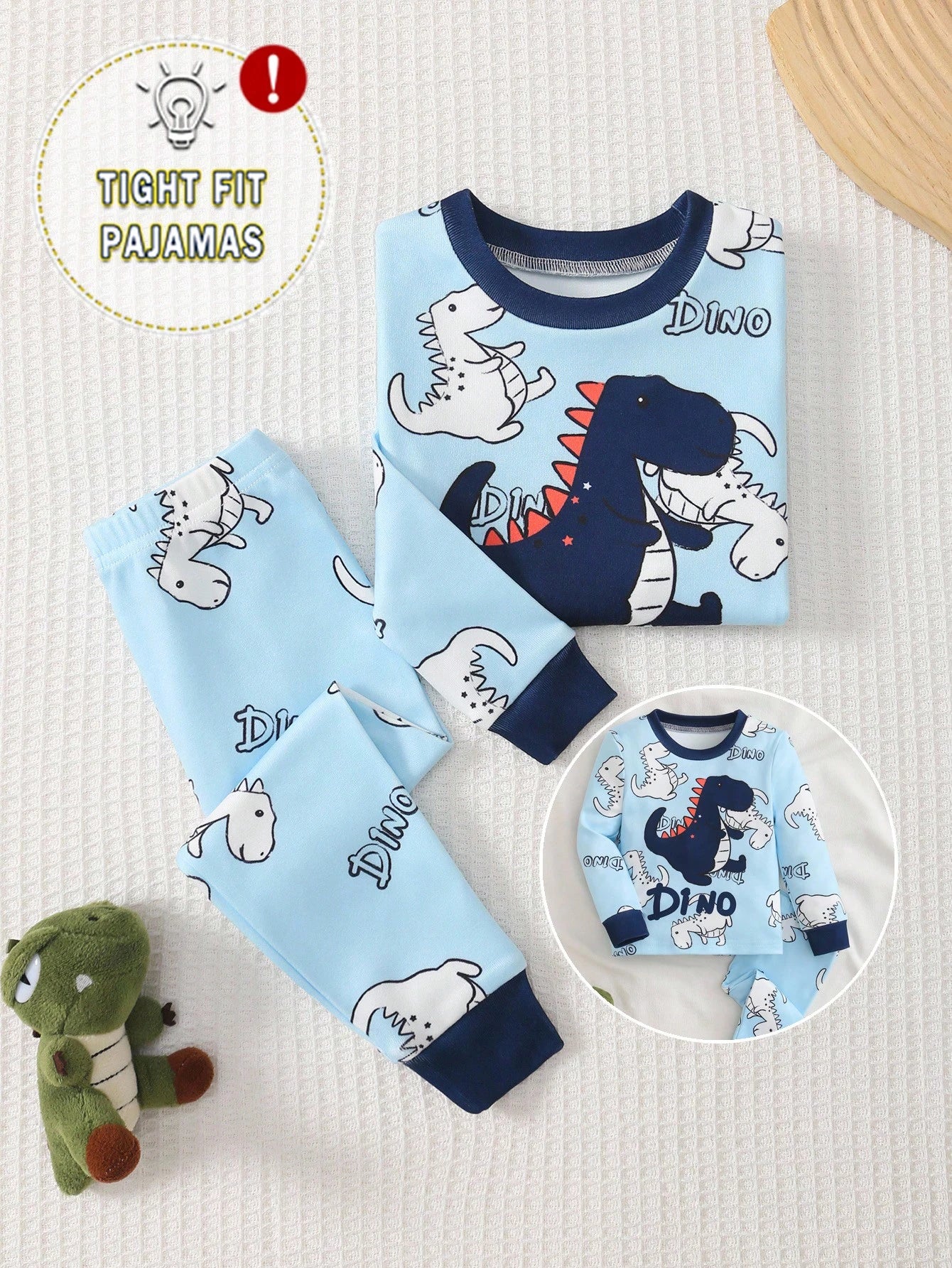 [Randomly Ships 1 Of 5]Baby Boy Halloween Cartoon Theme Loungewear, Multiple Playful Prints Pumpkin Ghost Bat Stripe Pattern, Knitted Fabric, Comfortable Soft High Elasticity Slim Fit Round Neck Long