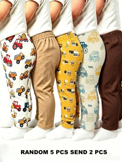 Randomly Ships 2 Of 5, New Cute Clothing Comfortable Simple Soft Casual Cartoon Print, Cute Boys Pants Daily Wear, Boys Favorite Pattern Gift