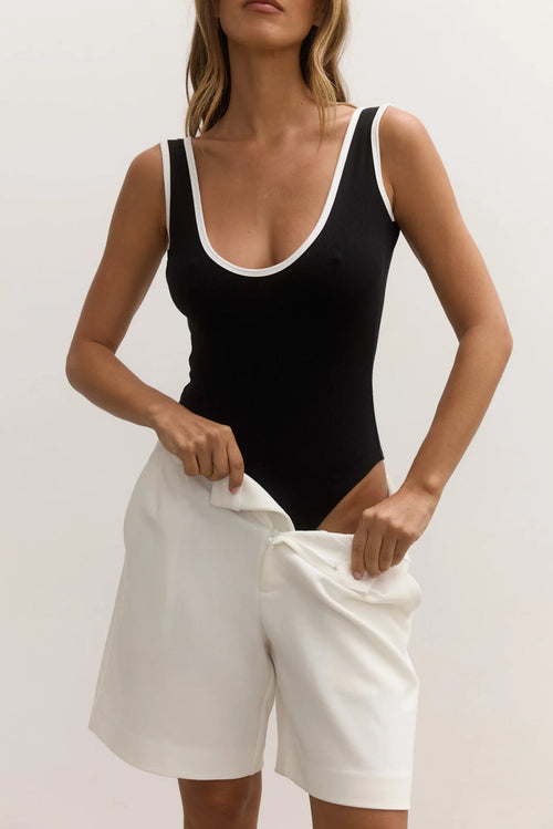Reina Bodysuit - Black/White