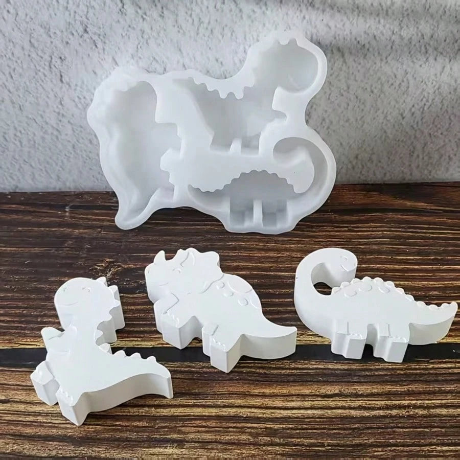 Resin Silicone Dinosaur 3D Decorative Mold, DIY Candle Silicone Mold, Plaster Decorative Silicone Mold, Home Decor Epoxy Resin Mold