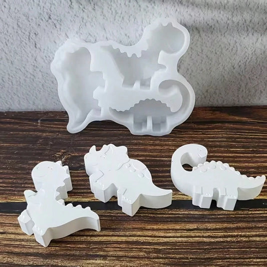 Resin Silicone Dinosaur 3D Decorative Mold, DIY Candle Silicone Mold, Plaster Decorative Silicone Mold, Home Decor Epoxy Resin Mold