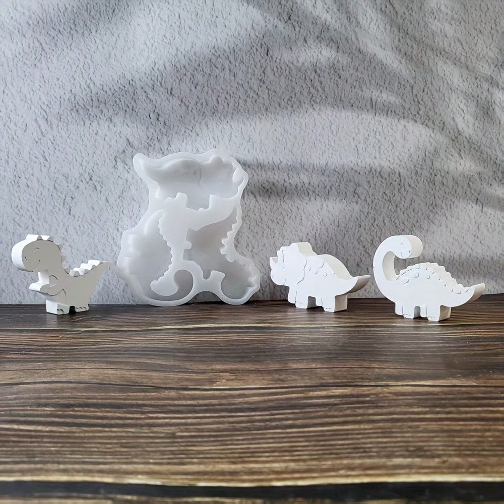 Resin Silicone Dinosaur 3D Decorative Mold, DIY Candle Silicone Mold, Plaster Decorative Silicone Mold, Home Decor Epoxy Resin Mold
