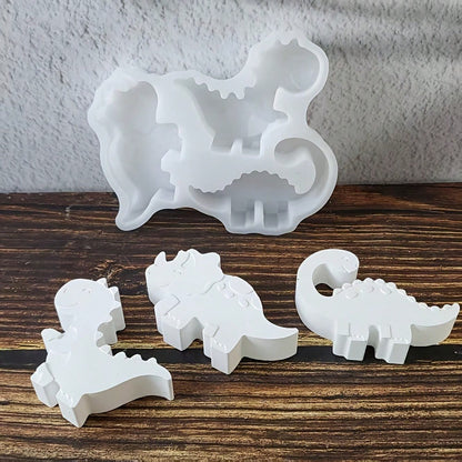 Resin Silicone Dinosaur 3D Decorative Mold, DIY Candle Silicone Mold, Plaster Decorative Silicone Mold, Home Decor Epoxy Resin Mold