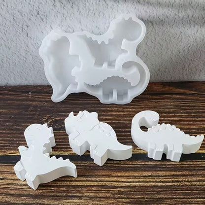 Resin Silicone Dinosaur 3D Decorative Mold, DIY Candle Silicone Mold, Plaster Decorative Silicone Mold, Home Decor Epoxy Resin Mold