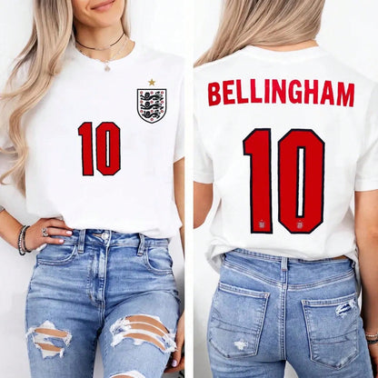 Retro Bellingham 10 England Soccer Unisex Tee,Jude Bellingham Shirt,England Game Day Shirt