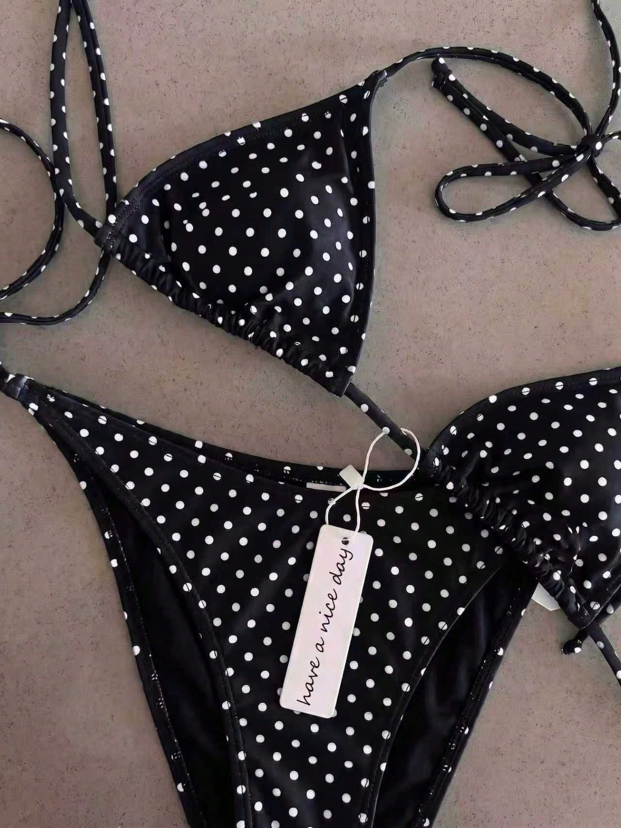 Retro Blue Striped Print Halter Tie Bikini Set, Sexy Push-Up High Waist Fitted 2-Piece Swimsuit For Women, Summer Holiday