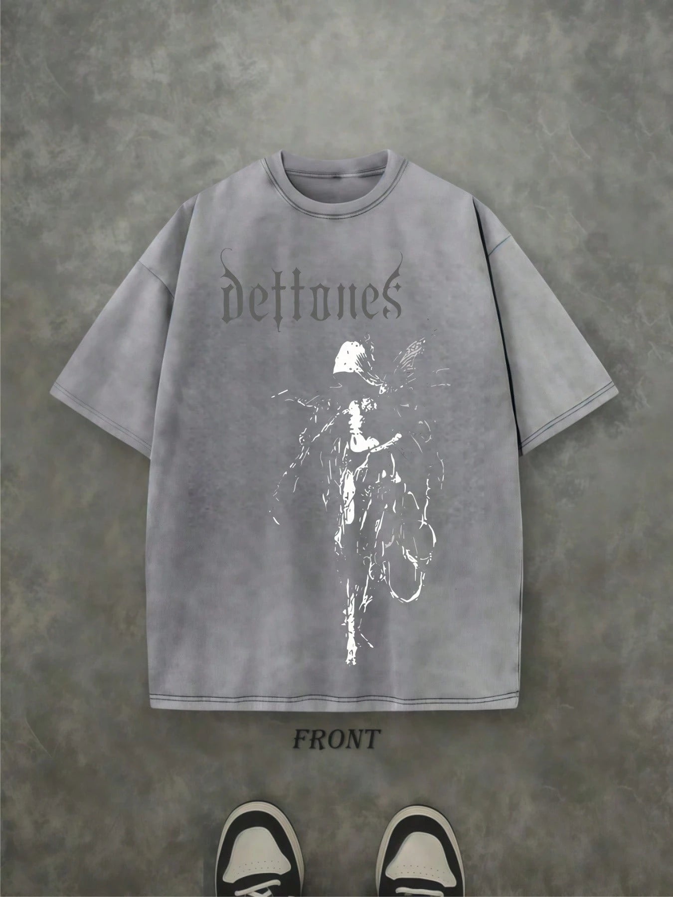 Retro Limited Edition Retro Sub-Tone Tee, Rock Band Heavy Metal Neutral Cotton Pattern Washed TeeGothic Punk Grunge Emo Y2K Clothes, Rock Music Merch