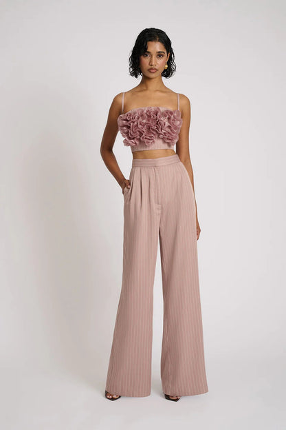 Reyna Pants - Blush Pinstripe