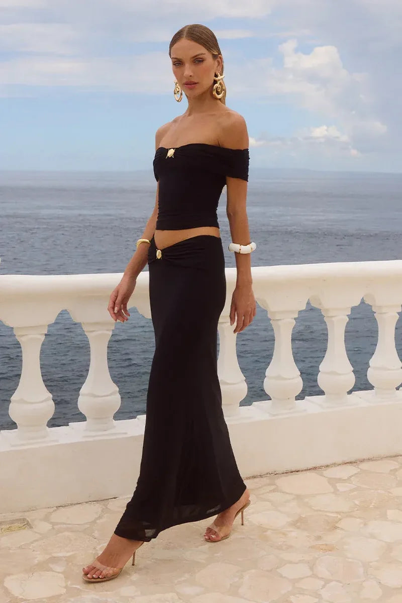 Rikki Maxi Skirt - Black