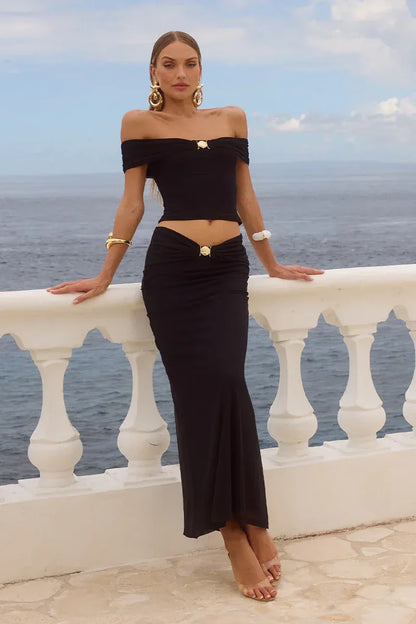 Rikki Maxi Skirt - Black
