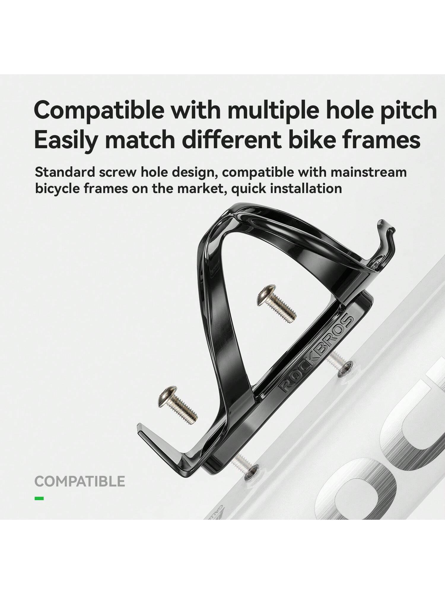 ROCKBROS 1pc Bicycle PC Plastic Water Bottle Cage- High-Resilience PC, Stable, Durable & Lightweight For Riding Nine Colours To Choose From