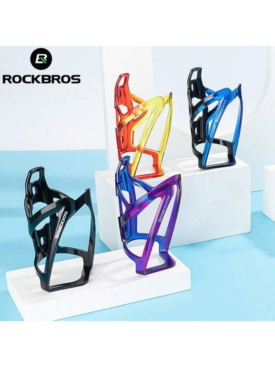 ROCKBROS 1PC Bicycle Water Bottle Cage, Gradient-Coloured Mountain Bike Water Bottle Cage, Lightweight Plastic Water Bottle Holder,Bicycle Accessories