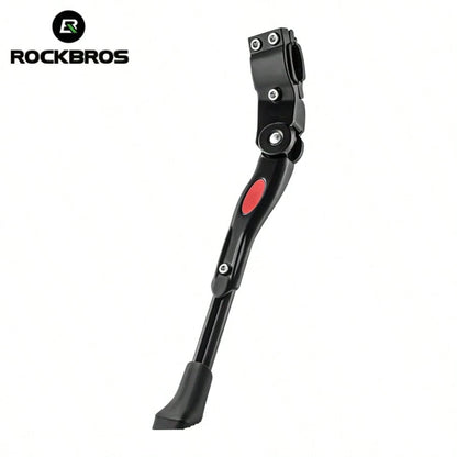 ROCKBROS 1pc Durable Aluminium Alloy Bicycle Kickstand, High Strength Durable Bike Stand, Non-Slip Design, Easy To Install Universal Fit For Mountain Bikes, Road Bikes & Folding Bikes, Bicycle Accesso