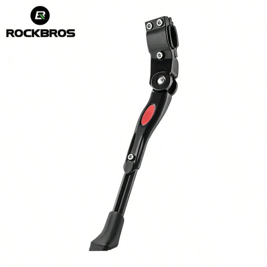 ROCKBROS 1pc Durable Aluminium Alloy Bicycle Kickstand, High Strength Durable Bike Stand, Non-Slip Design, Easy To Install Universal Fit For Mountain Bikes, Road Bikes & Folding Bikes, Bicycle Accesso