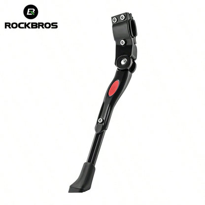 ROCKBROS 1pc Durable Aluminium Alloy Bicycle Kickstand, High Strength Durable Bike Stand, Non-Slip Design, Easy To Install Universal Fit For Mountain Bikes, Road Bikes & Folding Bikes, Bicycle Accesso