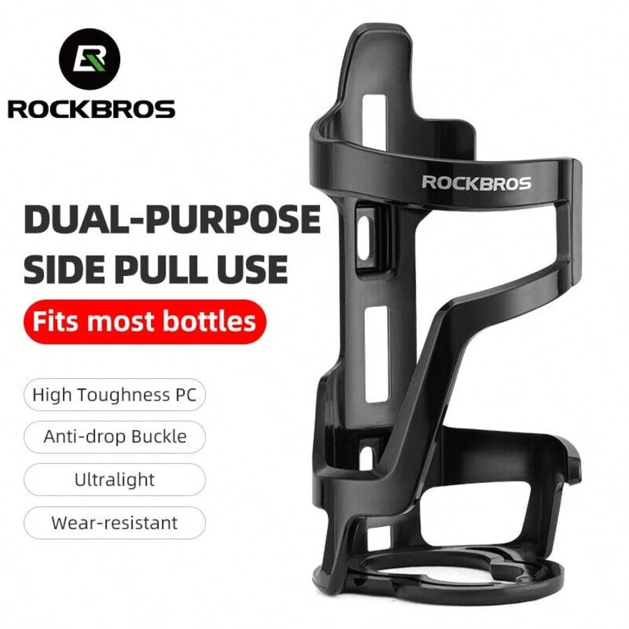 ROCKBROS 1pc Water Bottle Cage Bike Bottle Holder Universal Stable Lightweight Bicycle Bike Water Bottle Cage Drink Cup Holder Rack Cycling Accessory