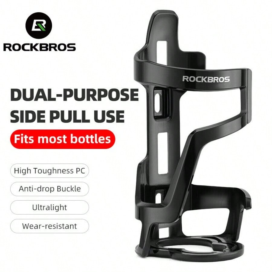 ROCKBROS 1pc Water Bottle Cage Bike Bottle Holder Universal Stable Lightweight Bicycle Bike Water Bottle Cage Drink Cup Holder Rack Cycling Accessory