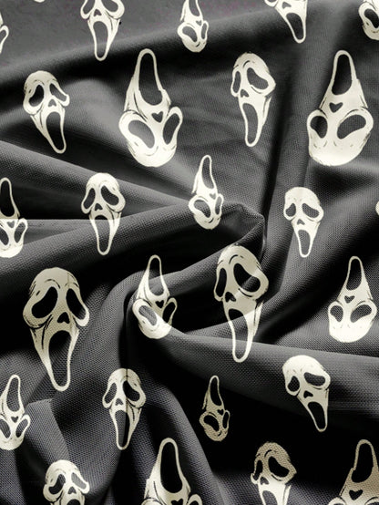 ROMWE Gothic Mystery Box Spooky Mask Sexy Plus Size Open Front Top For Women Fall