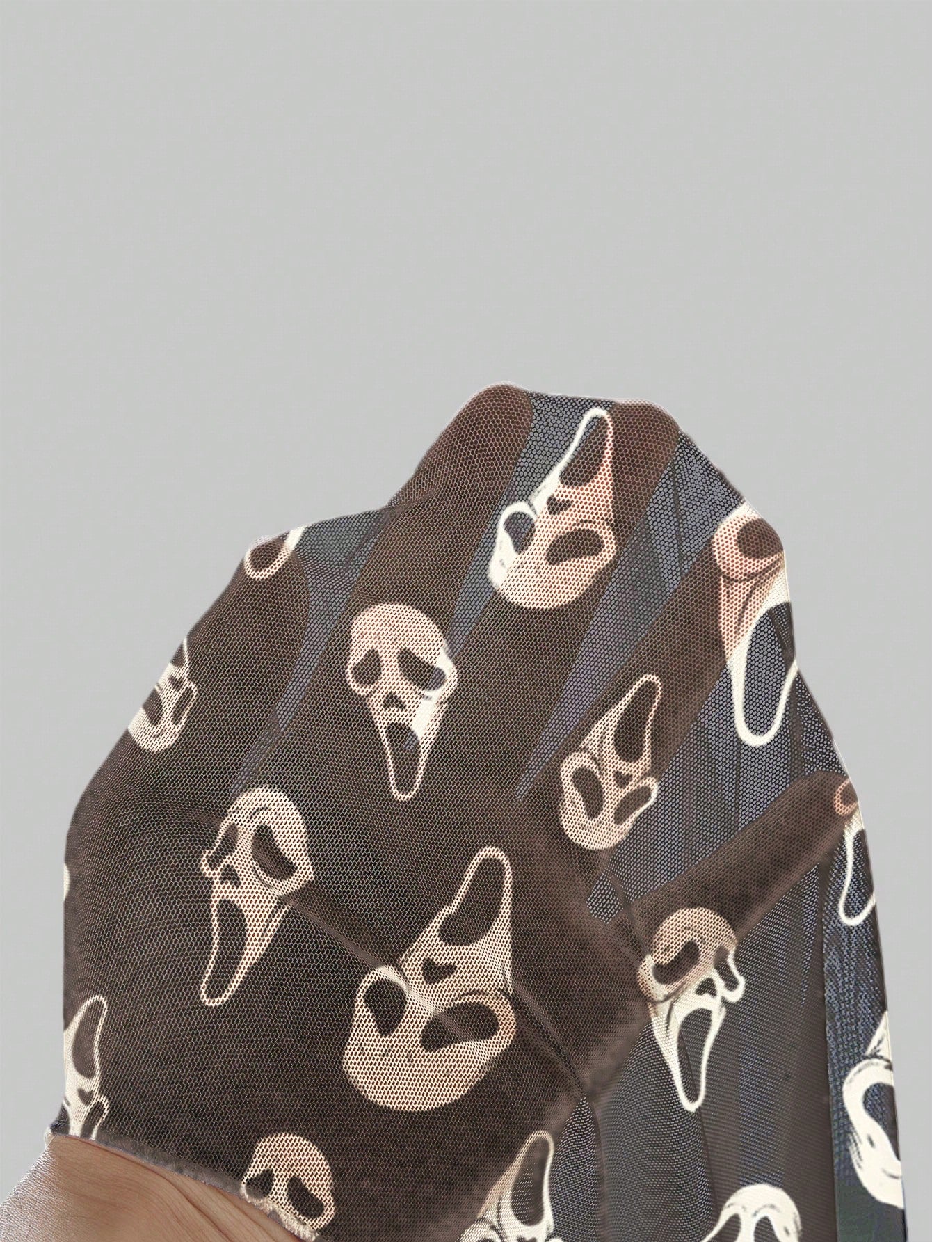 ROMWE Gothic Mystery Box Spooky Mask Sexy Plus Size Open Front Top For Women Fall