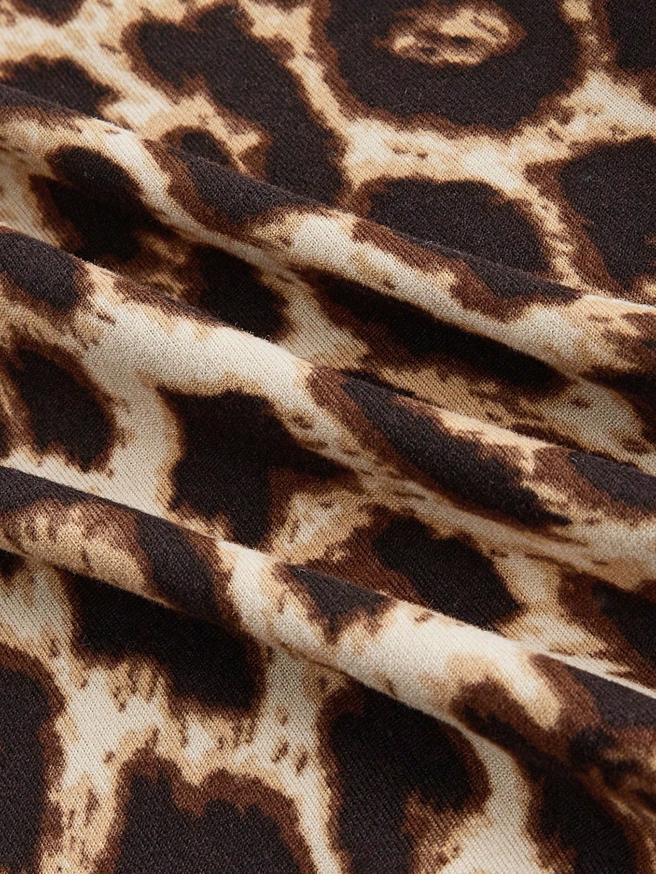 ROMWE Grunge Punk Spring/Summer Carnival Party Leopard Sexy Leopard Print Cross Pendant Draped Neck Backless Mini Dress