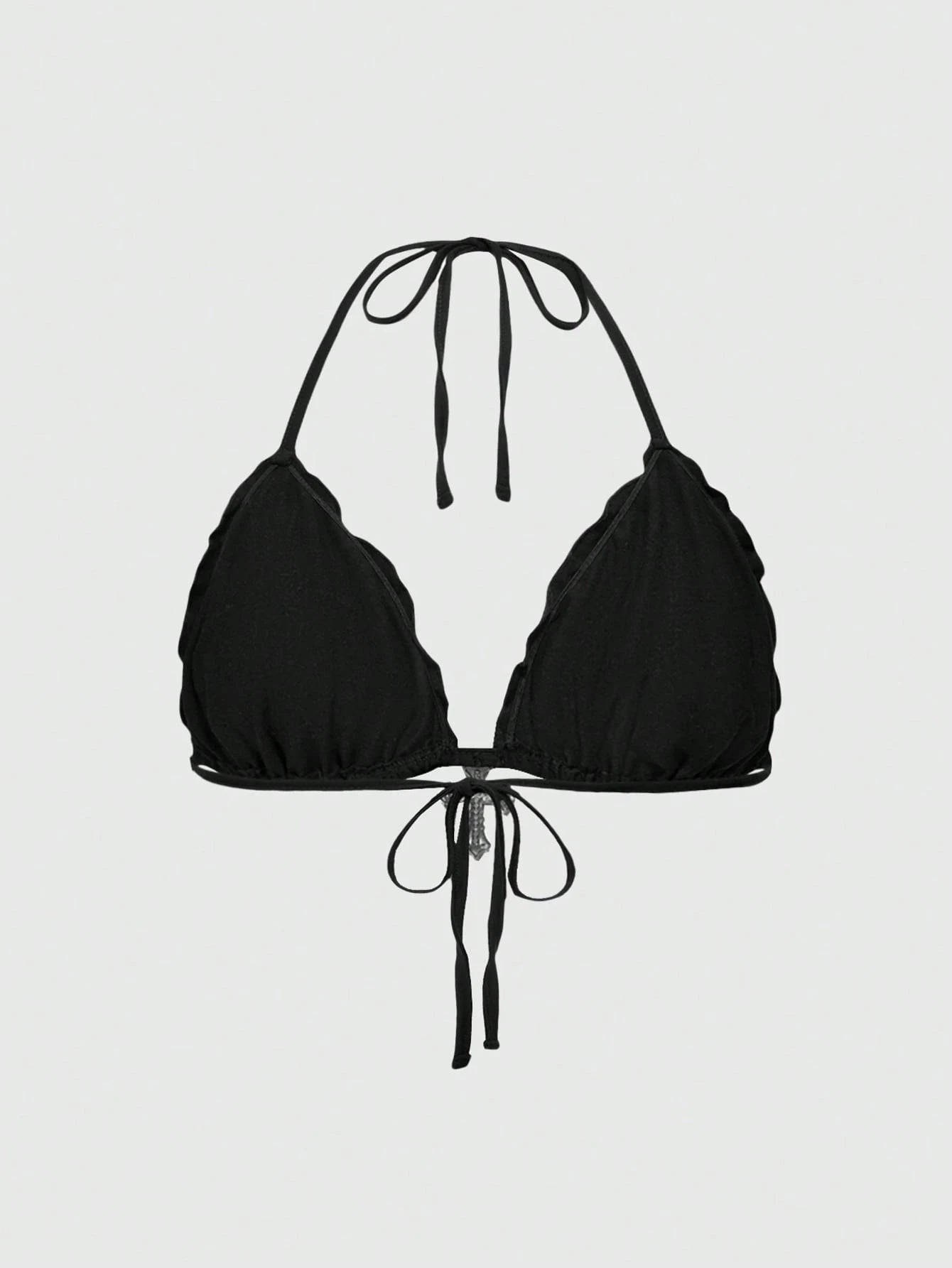 ROMWE Grunge Punk Spring/Summer Vacation Black Y2K Sexy Gothic Cross Print Rhinestone Decor Plus Size Bikini Tank Top