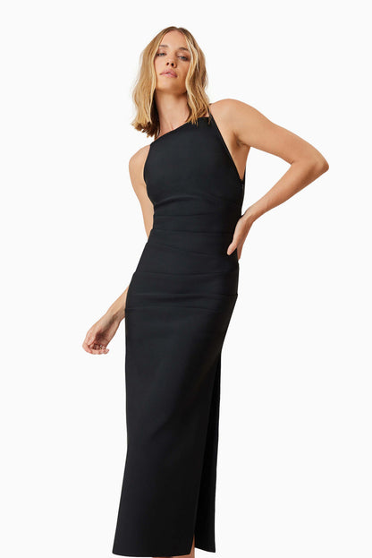 Rose Midi Dress - Black - SHOPJAUS - JAUS