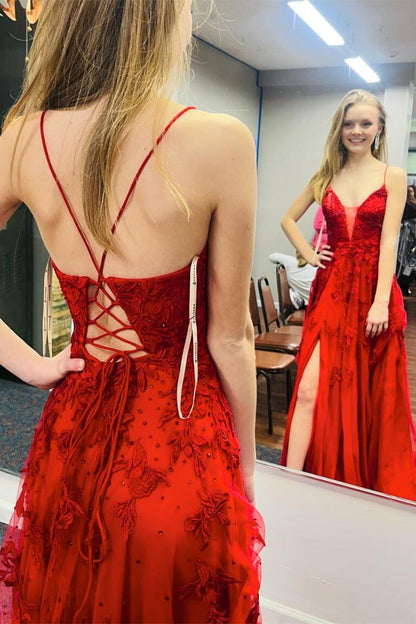 Royal Blue Appliques A-line Long Formal Dress