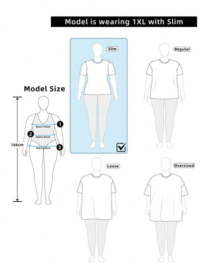 Rustia Plus Size Summer Casual Sequin Floral Embroidered T-Shirt