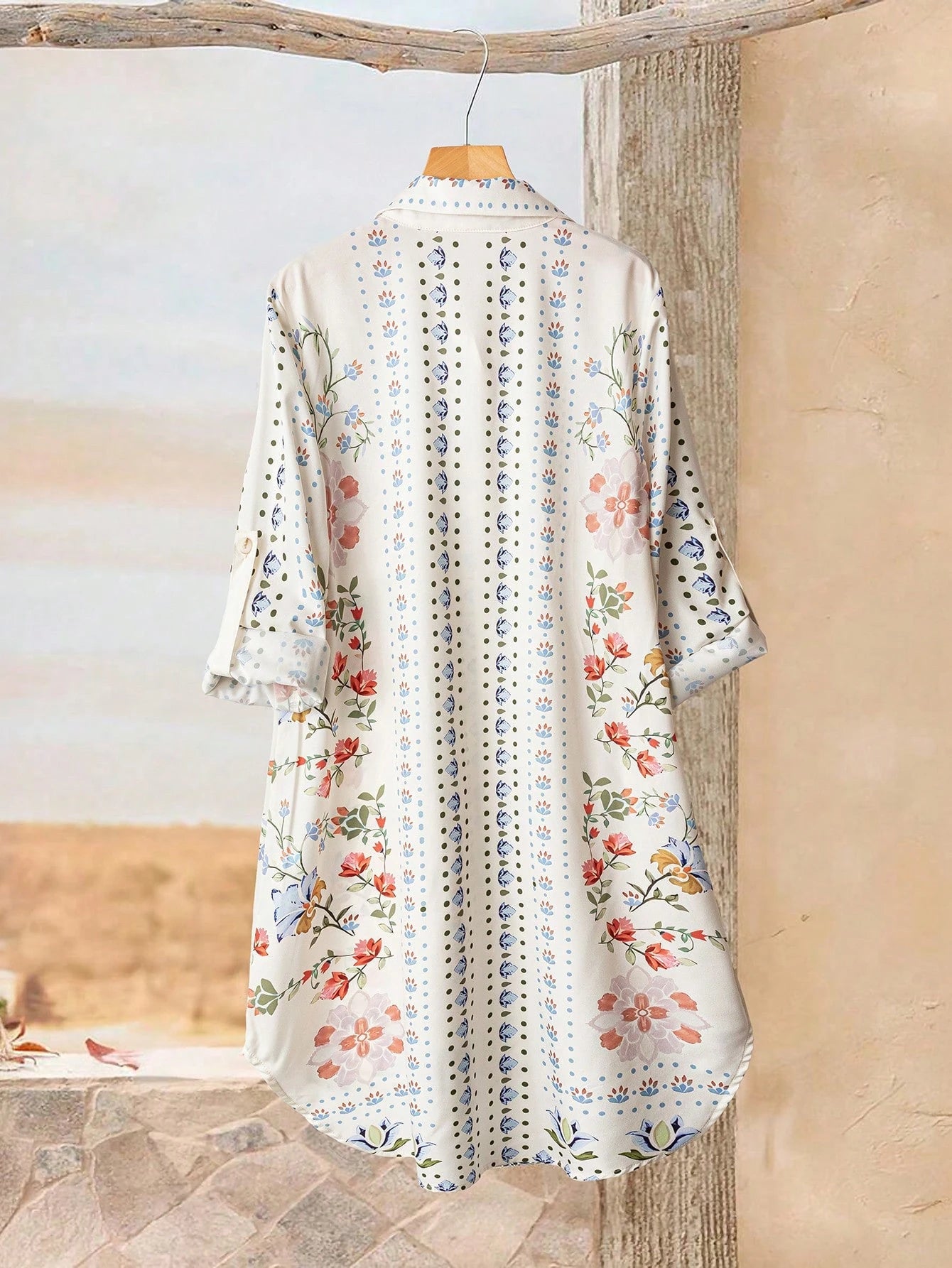 Rusticease Vintage Casual Clothes Women Women's Midi Dress,Autumn Dresses For Women Vacation Beige
