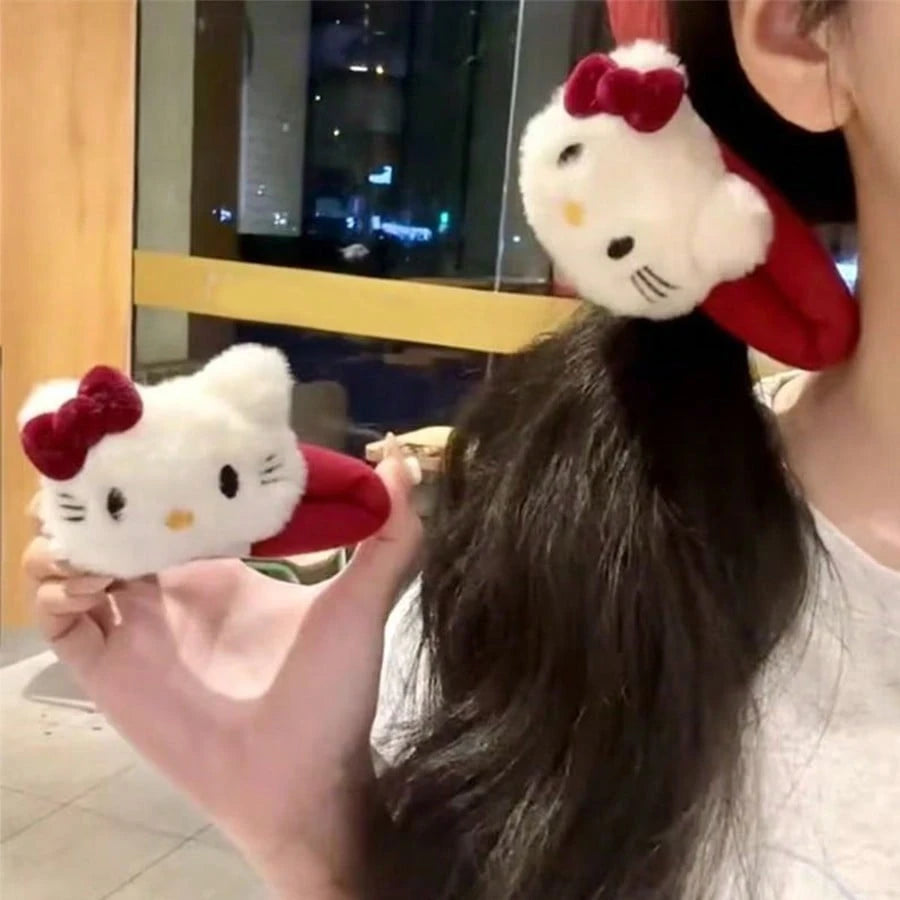 Sanrio Hello Kitty Cute Pink Hair Clip,Colorful Kitty Hair Hairpin,Sweet Princess Hairpin Grip, Women Large Girl Clip,Cartoon Bangs Clip,Cute Cat Hair Clips, Side Clips For Bangs, Suitable For Women G
